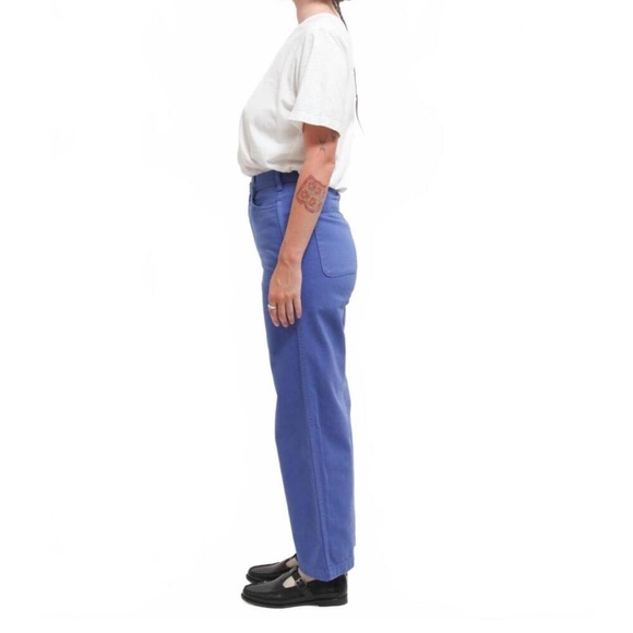 GRAVEL & GOLD Placer High Rise Straight Leg Pants in Labourer Blue Size 32 | 14 - Picture 5 of 16